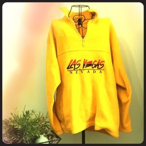 😄LAS VEGAS NEVADA Fuzzy Half Zip up Sweatshirt